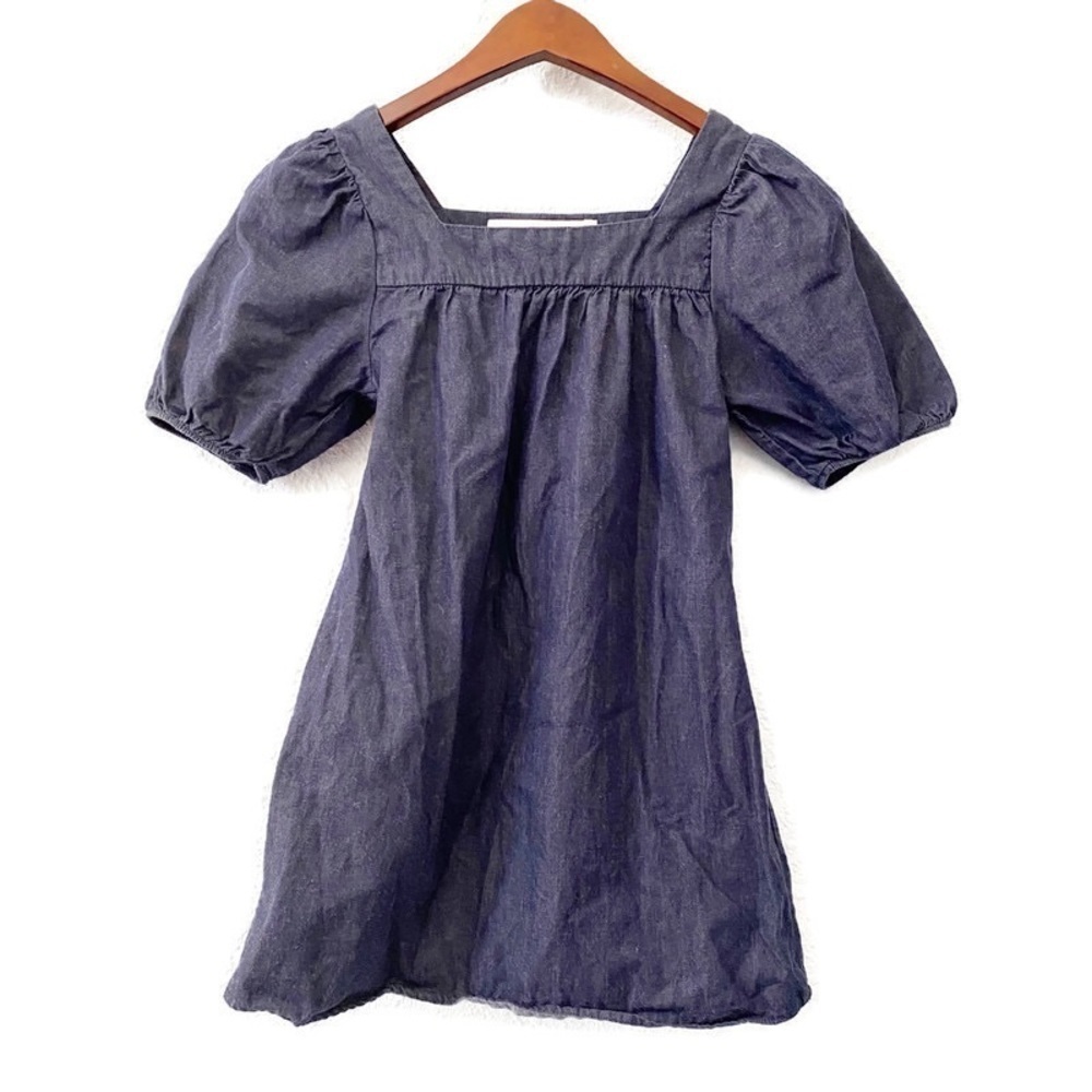 Mossimo Supply Co Blue Denim Peasant Dress Youth Girl’s Size Small Cottagecore